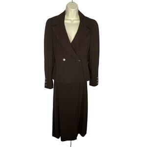 State of Claude Montana Vintage Jacket and Skirt Suit Set Brown Women's 6